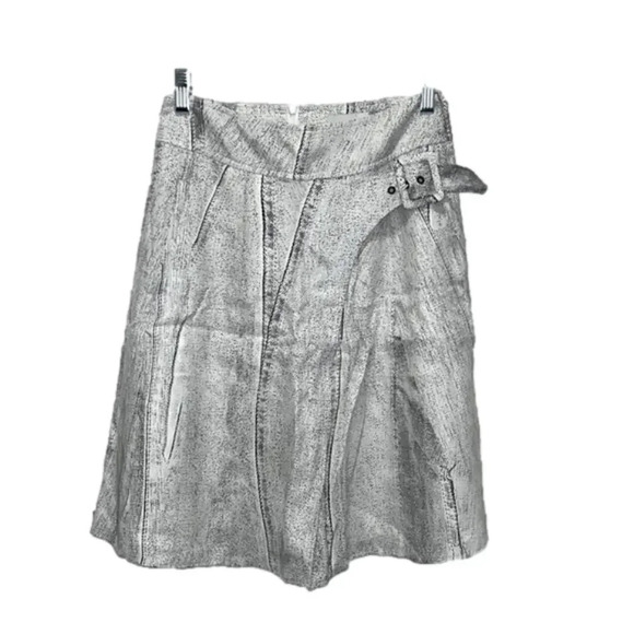 Rare 100% silk skirt snake print skirt Colovos lined faux wrap skirt pockets 2 - Picture 2 of 13